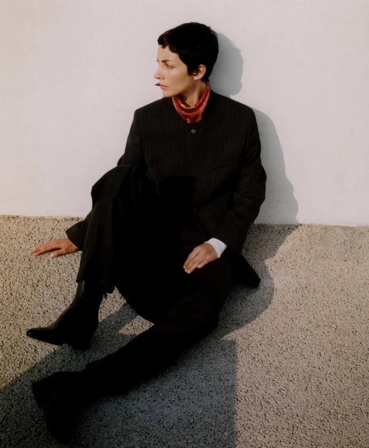 Seiden-Foulard "Minimal Bandana Silk Scarf" - Rot