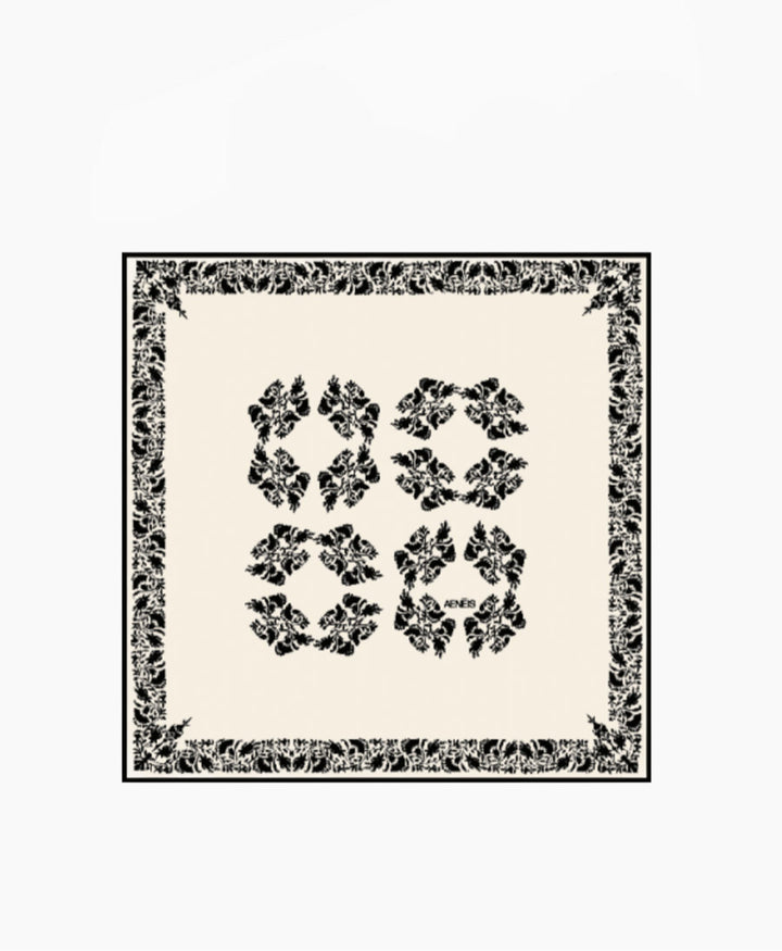 Seiden-Foulard "Lace Tapestry Silk Scarf" - Chalk