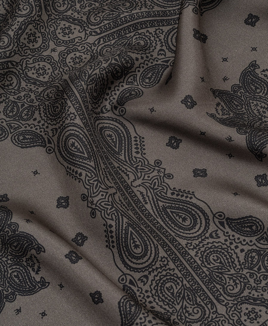 Seiden-Foulard "Minimal Bandana Silk Scarf" - Anthrazit