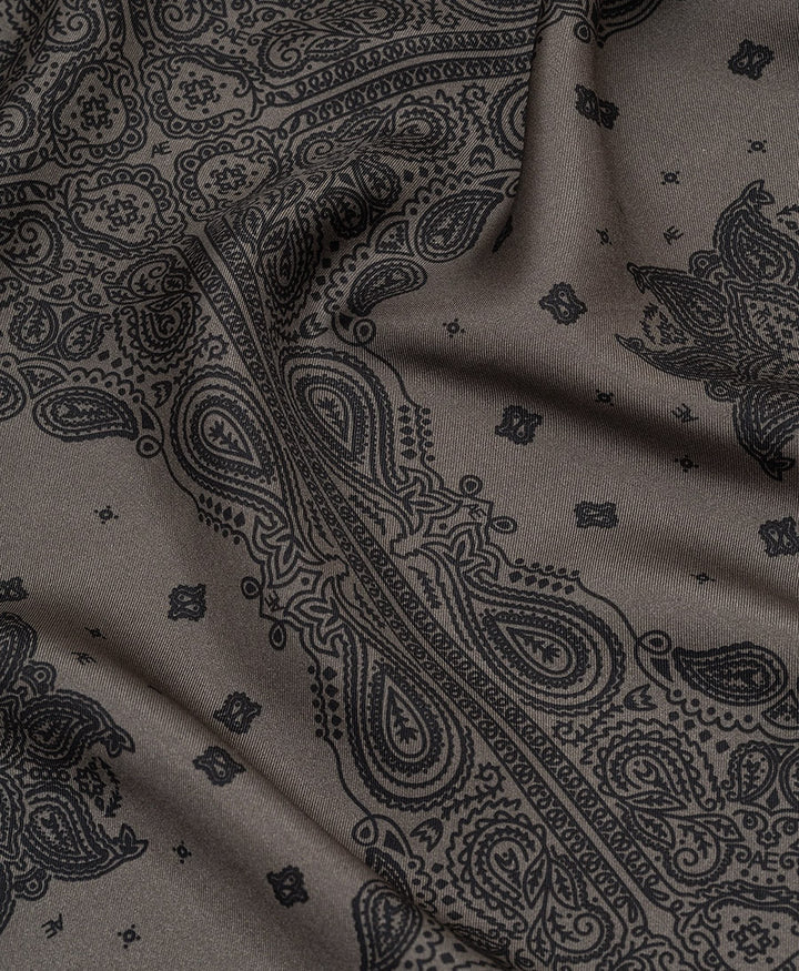 Seiden-Foulard "Minimal Bandana Silk Scarf" - Anthrazit