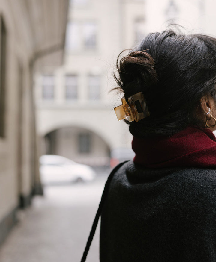 Haarklammer FRANCA aus Acetat - Bernstein