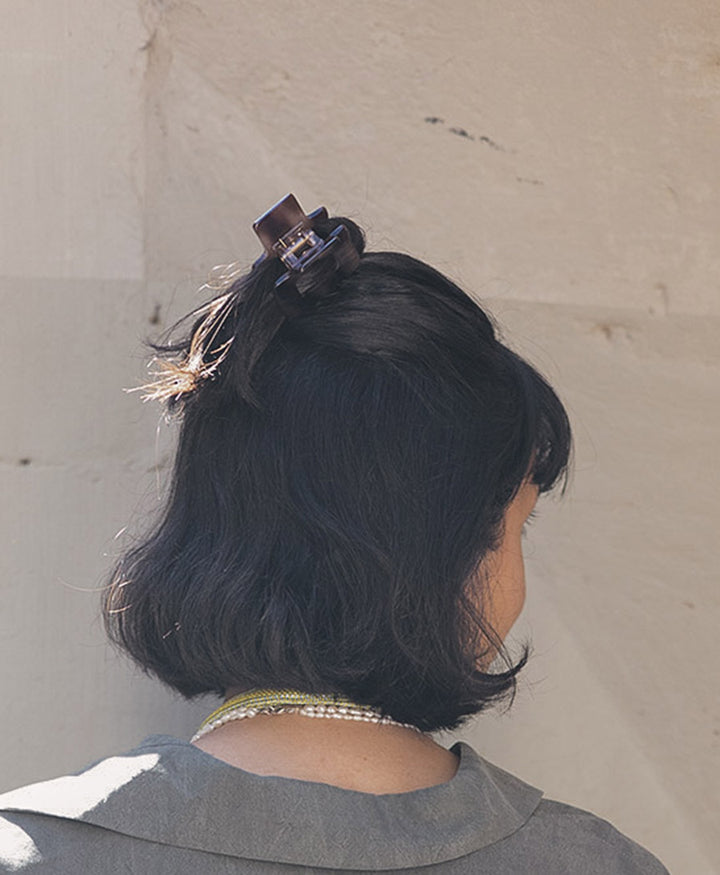 Haarklammer FRANCA aus Acetat - Mocca