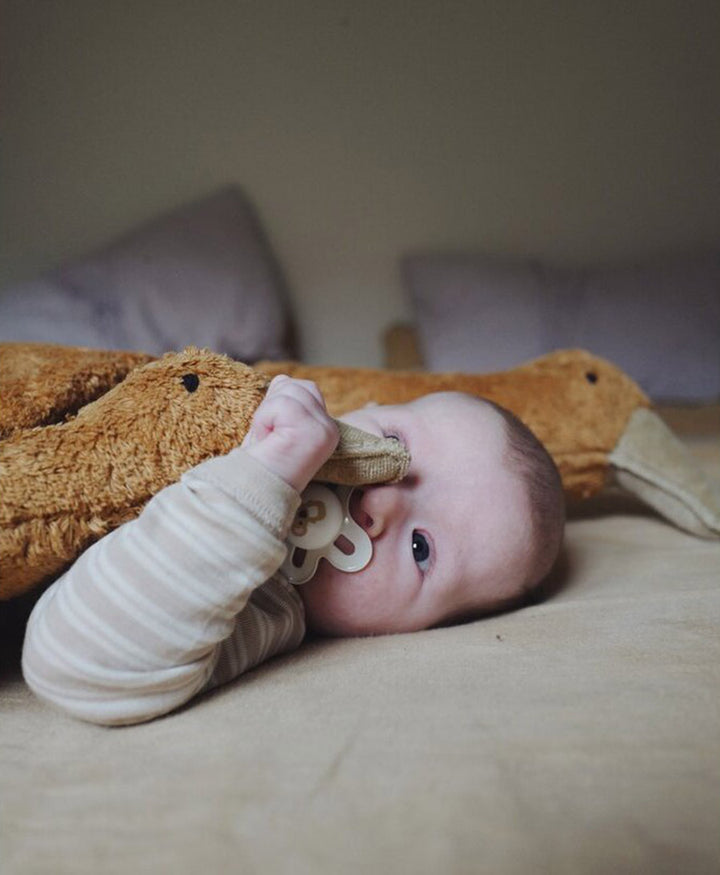 Gans (klein) Kuscheltier & Wärmekissen - Rostrot