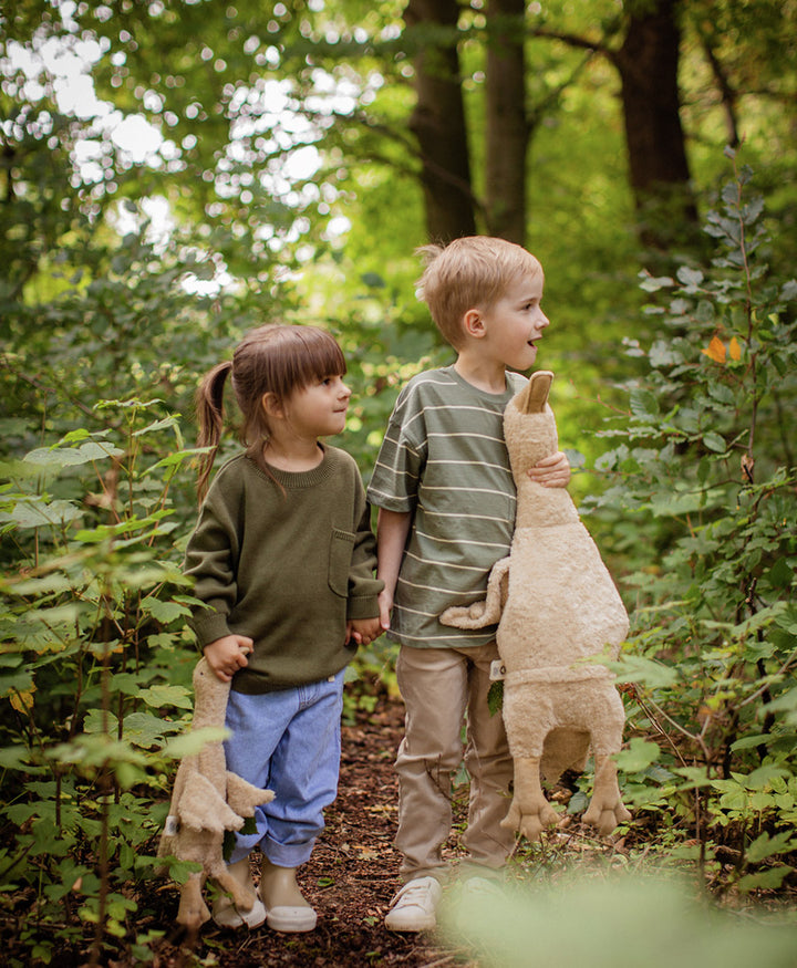 Gans (gross) Kuscheltier & Wärmekissen - Beige