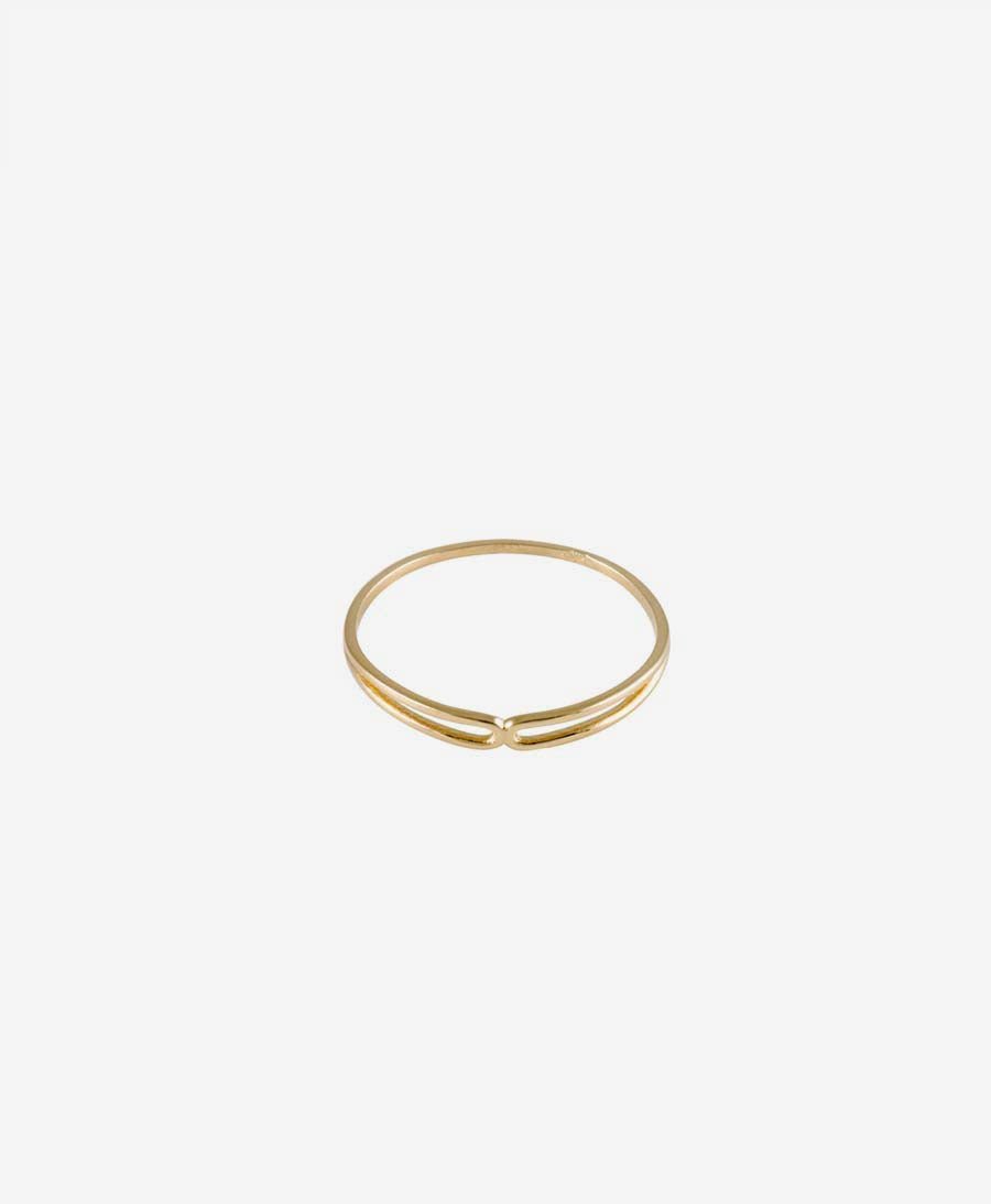 Gelbgold Fingerring - Serpentine 18K Gold - Trois Petits Points - clomes