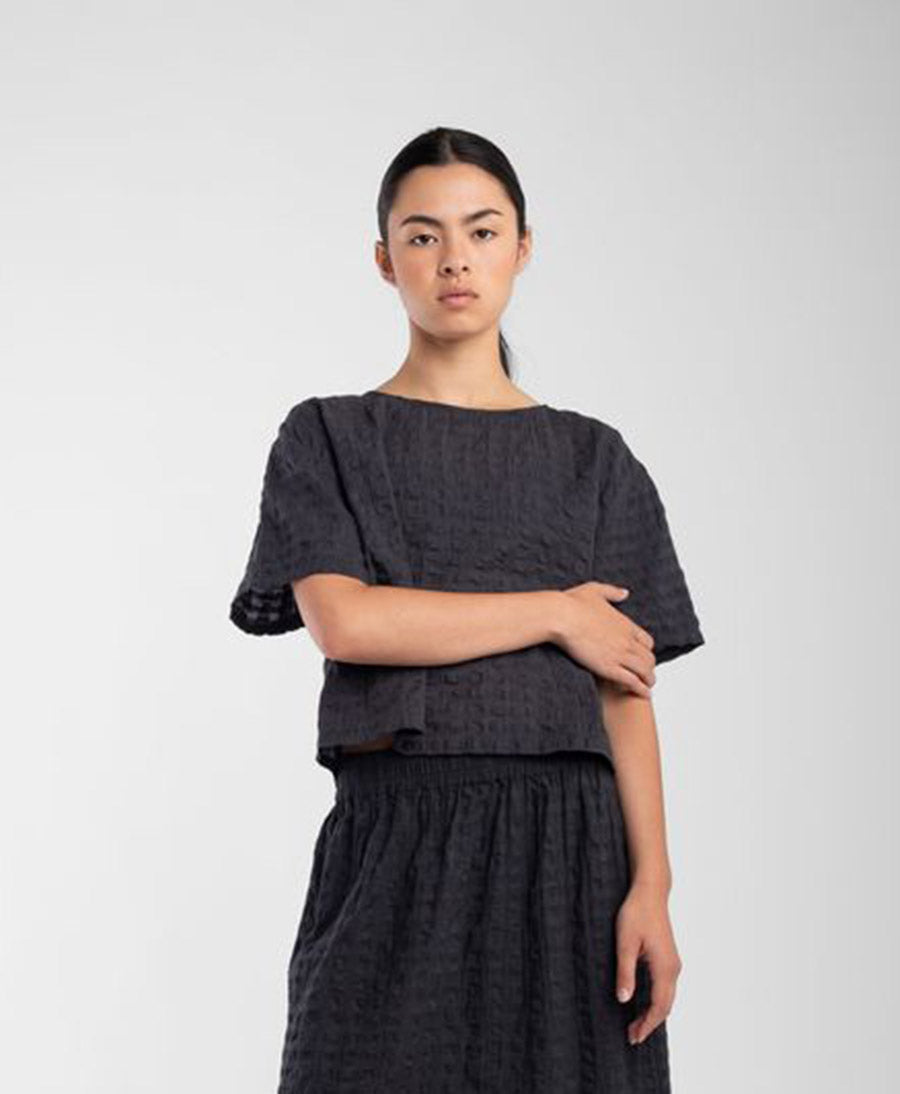 Top Georgia Tee - Faded Black