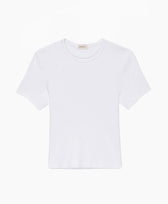 T-Shirt Gerippt Donni in Weiss