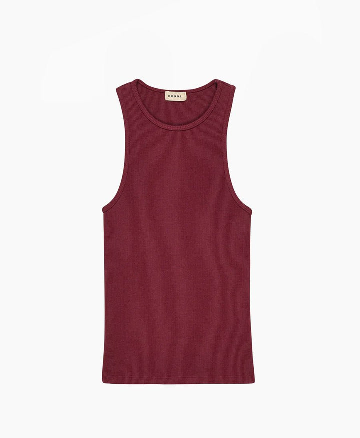 Geripptes Tank Top - rot - DONNI. - clomes