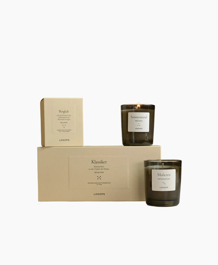 Geschenkbox "Klassiker" mit 3 verschiedenen Duftkerzen