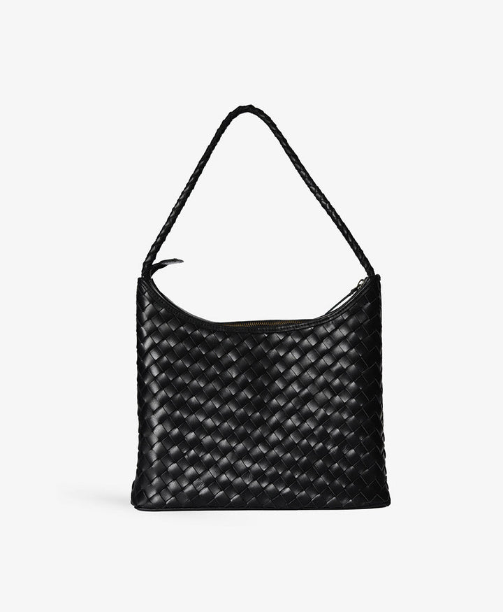 Gewebte Ledertasche "MARNI LARGE" - Schwarz - BEMBIEN - clomes