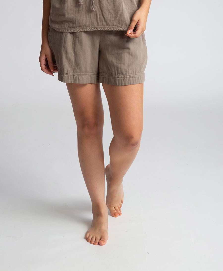 Gilma Shorts aus Bio - Baumwolle - Taupe - Beaumont Organic - clomes