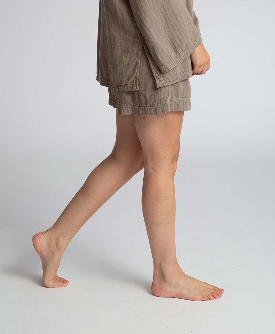 Gilma Shorts aus Bio - Baumwolle - Taupe - Beaumont Organic - clomes