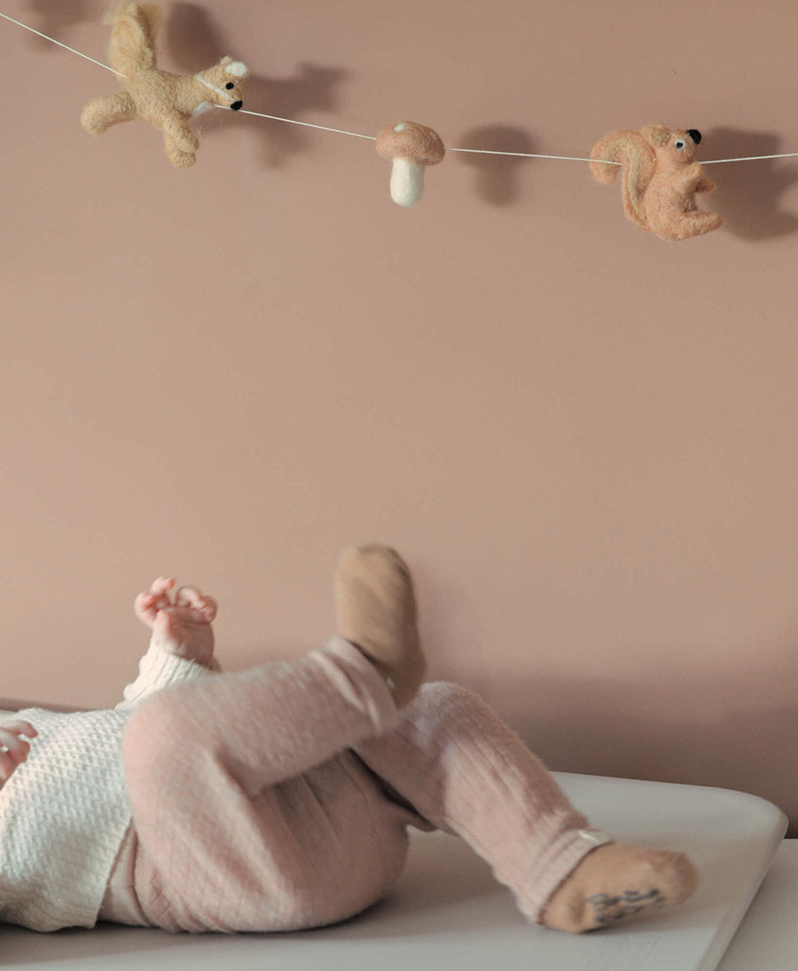 Girlande aus Filz - Wald