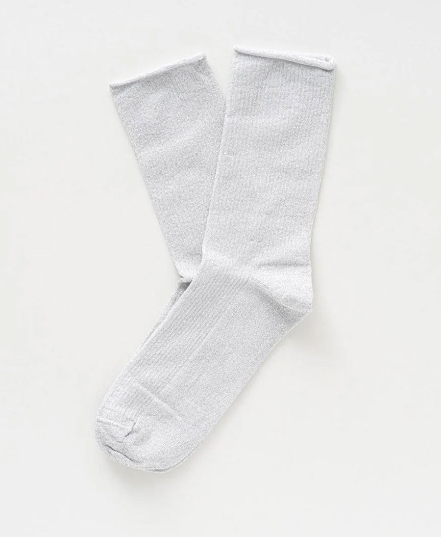 Glitzer Socken Lyocell - Weiss