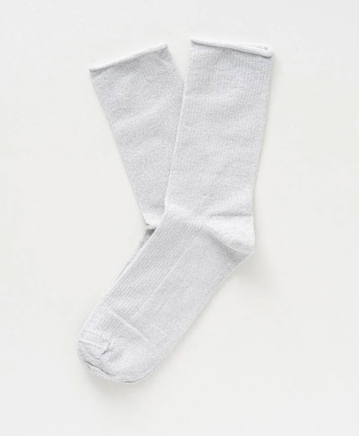 Glitzer Socken Lyocell - Weiss