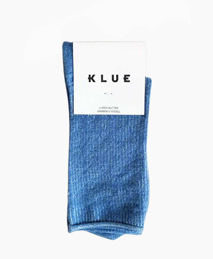 Glitzer Socken Lyocell - Blau