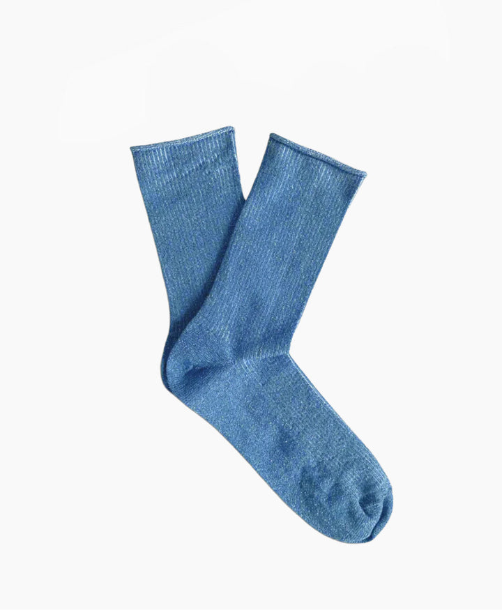 Glitzer Socken Lyocell - Blau