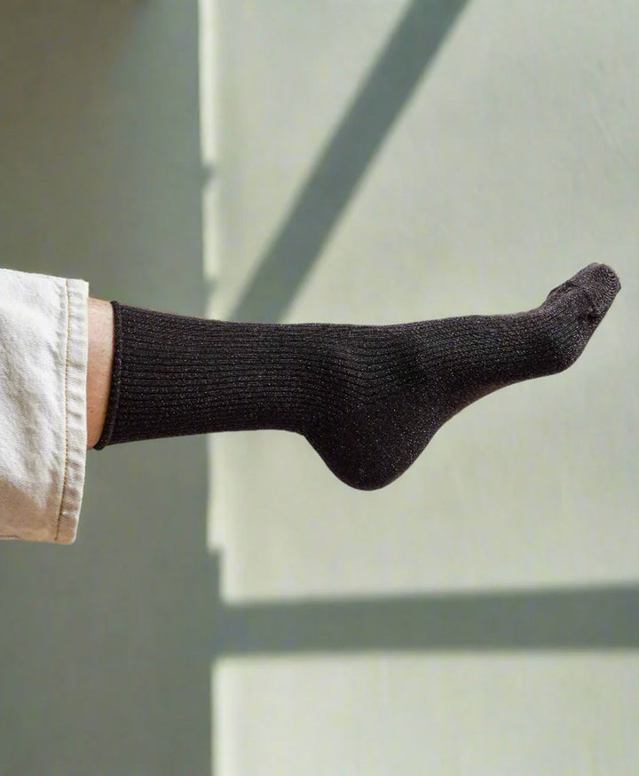 Glitzer Socken Lyocell - Dunkelbraun