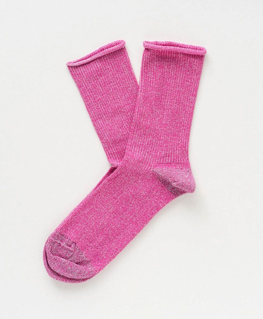 Glitzer Socken Lyocell - Fuchsia
