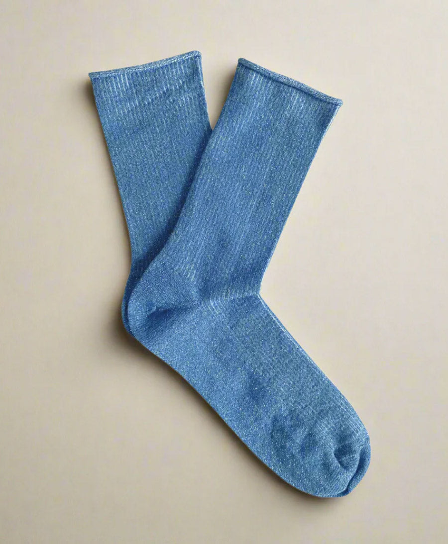 Glitzer Socken Lyocell - Blau