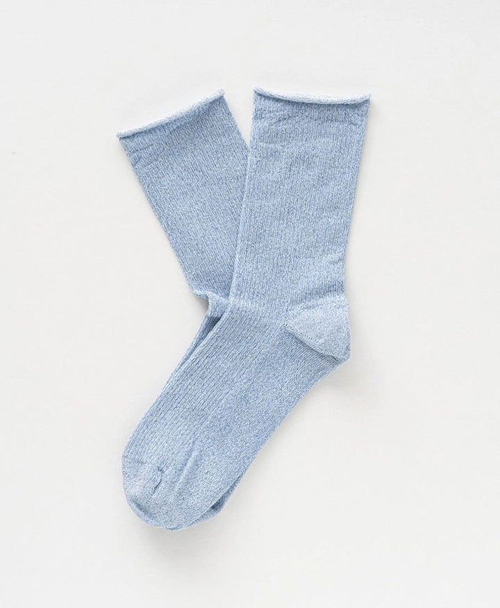 Glitzer Socken Lyocell - Himmelblau