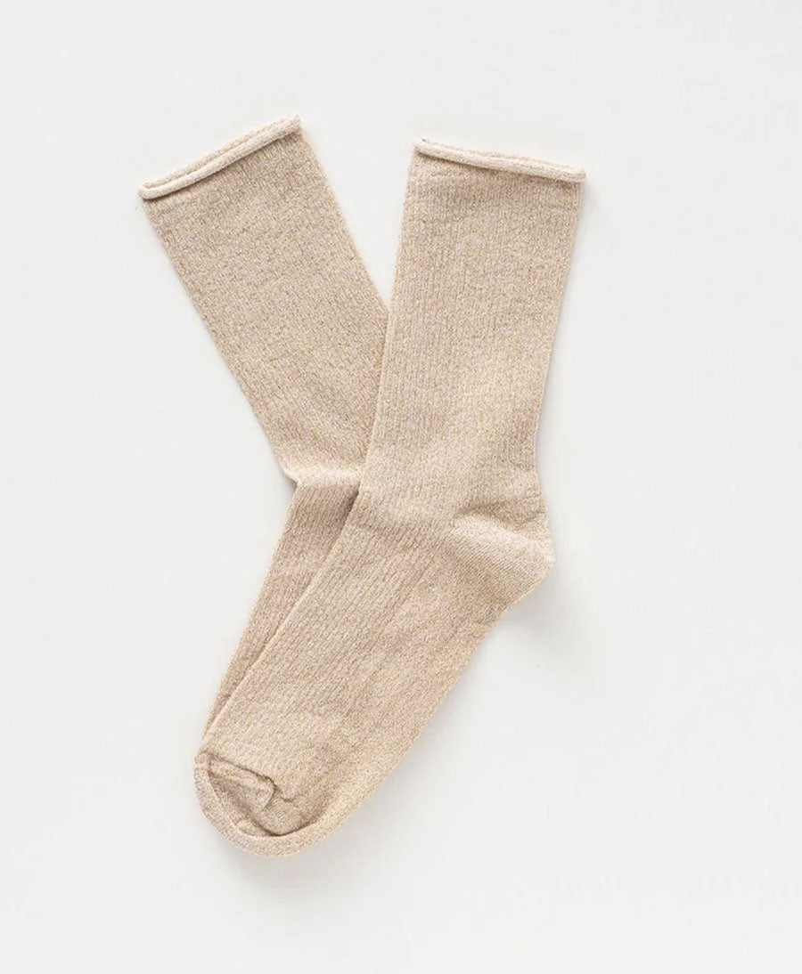 Glitzer Socken Lyocell - Beige