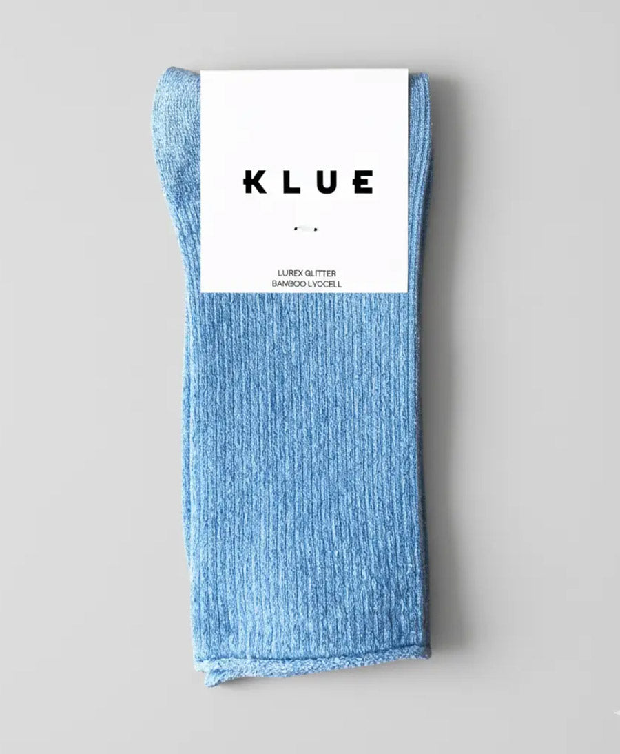 Glitzer Socken Lyocell - Himmelblau