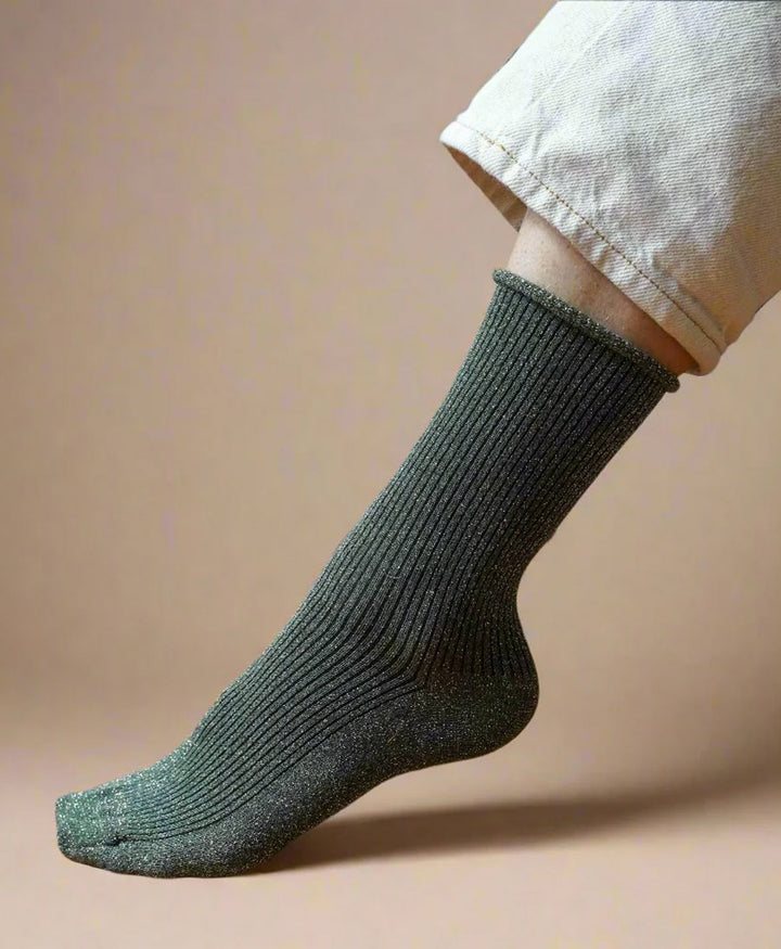 Glitzer Socken Lyocell - Khaki