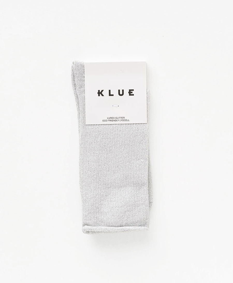 Glitzer Socken Lyocell - Weiss
