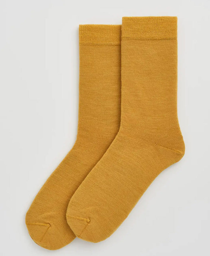 Merino Socken - Goldgelb