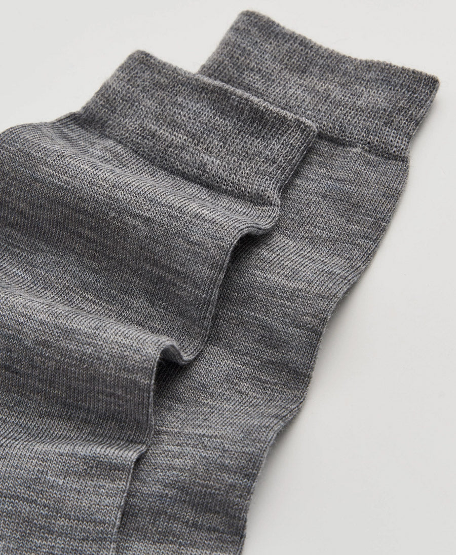 Merino Socken - Dunkelgrau meliert