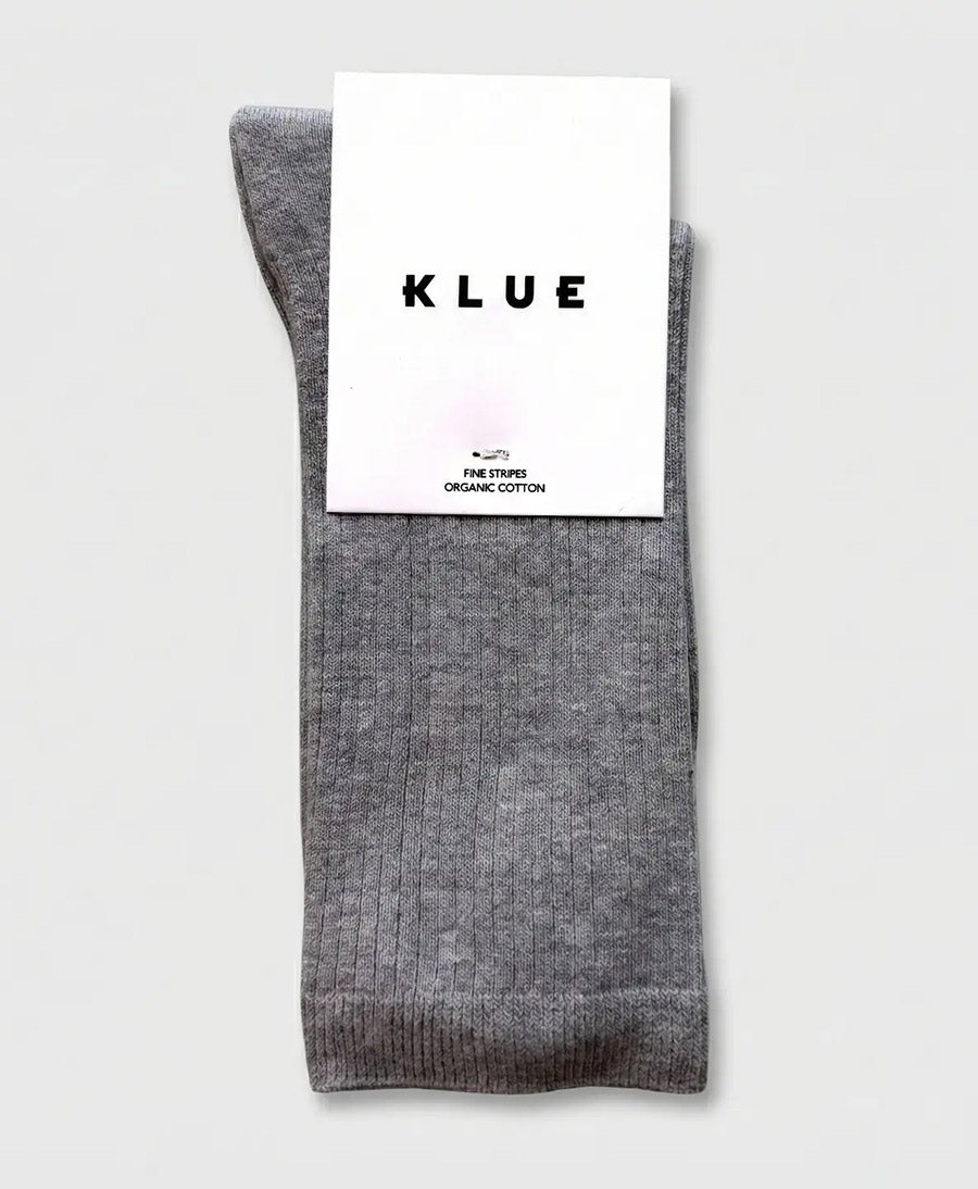 Socken Bio-Baumwolle - Feine Streifen - Hellgrau