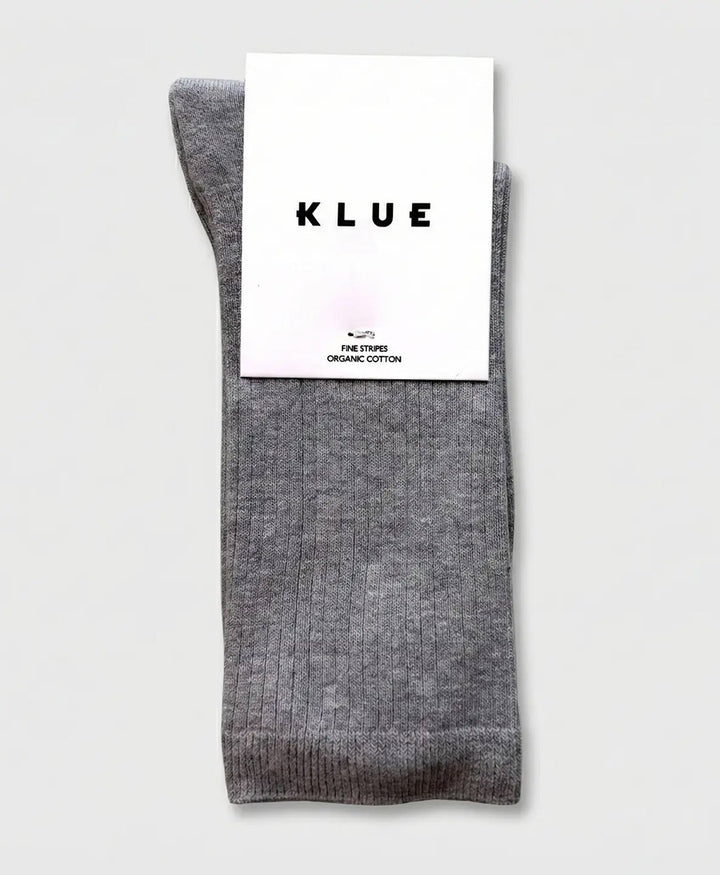 Socken Bio-Baumwolle - Feine Streifen - Hellgrau