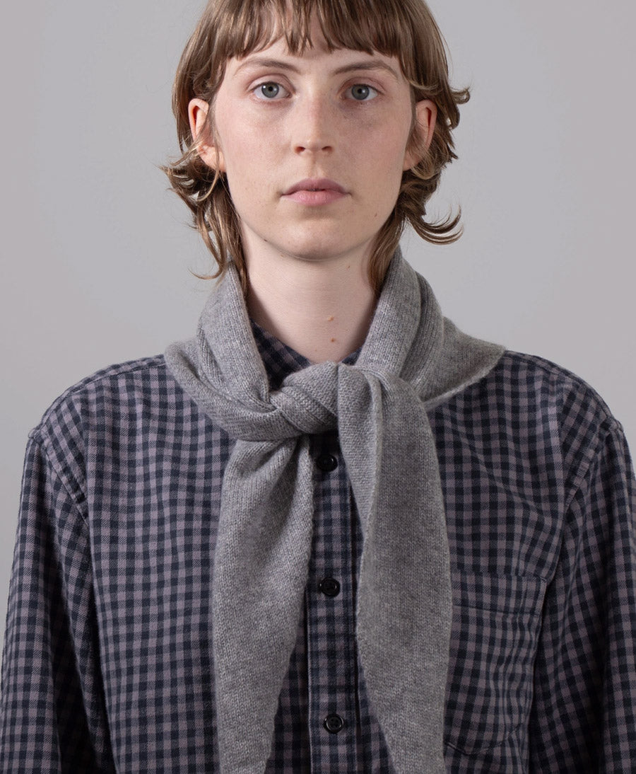 Triangel-Strickschal / Bandana aus Kaschmir - Grau