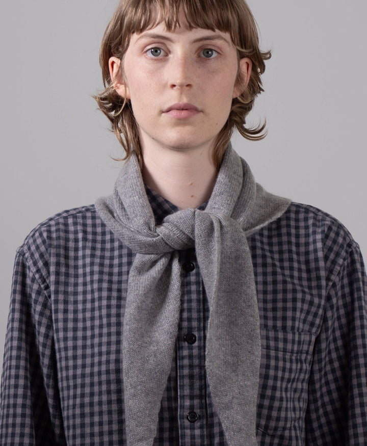 Triangel-Strickschal / Bandana aus Kaschmir - Grau