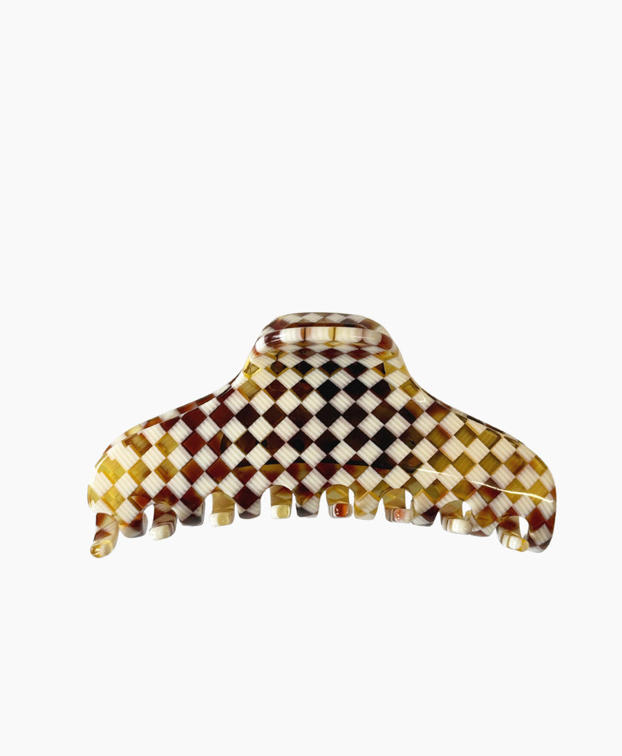 Haarklammer CLAIRE (L) aus Acetat - Karo