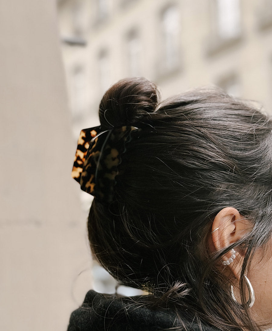 Haarklammer CLEO (L) aus Acetat - Tortoise