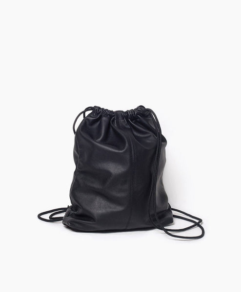 Gymbag aus Leder Schwarz –1