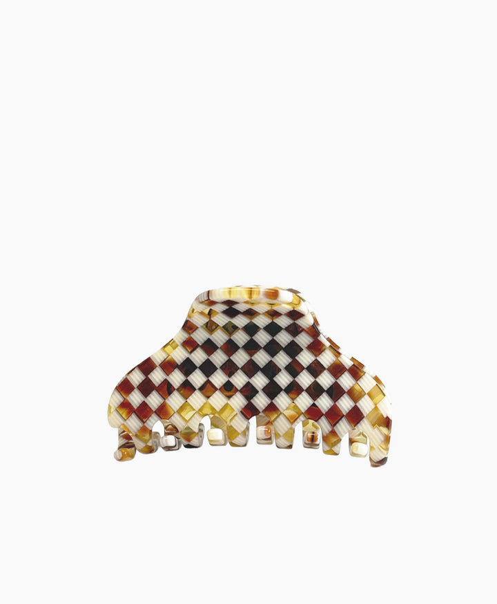 Haarklammer CARLA (M) aus Acetat - Karo