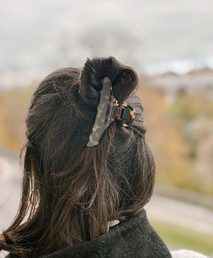 Haarklammer CLAIRE (L) aus Acetat - Tortoise