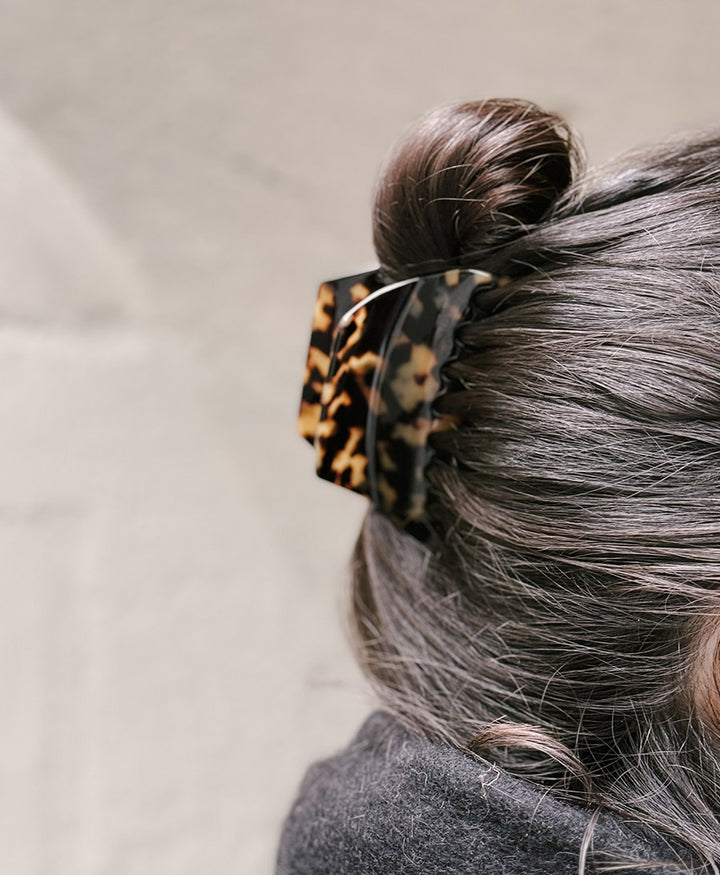 Haarklammer CLEO (L) aus Acetat - Tortoise