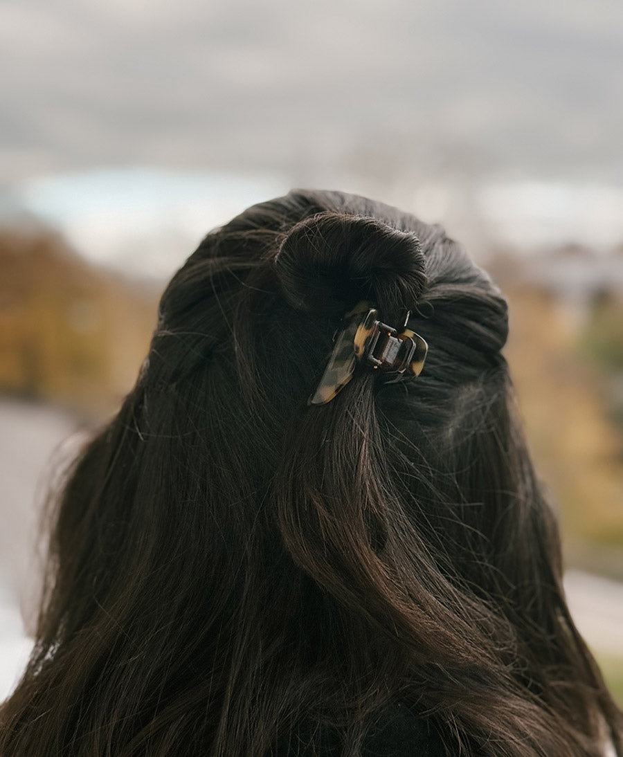 Haarklammer CARLA (S) aus Acetat - Tortoise