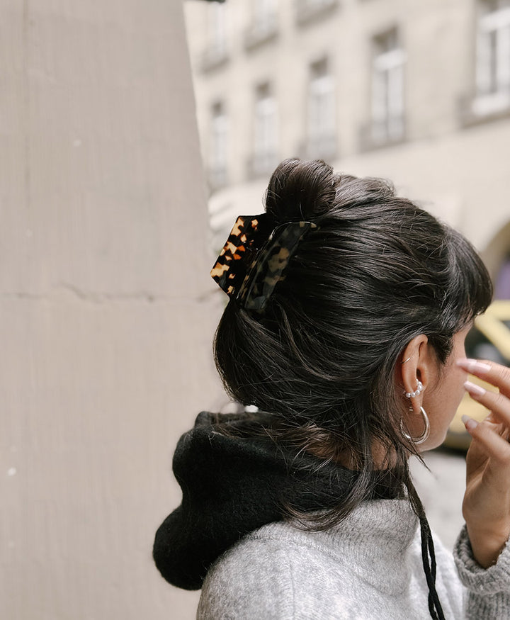 Haarklammer CLEO (L) aus Acetat - Tortoise