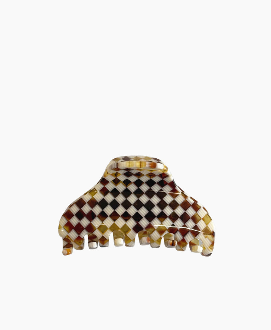 Haarklammer CARLA (M) aus Acetat - Karo