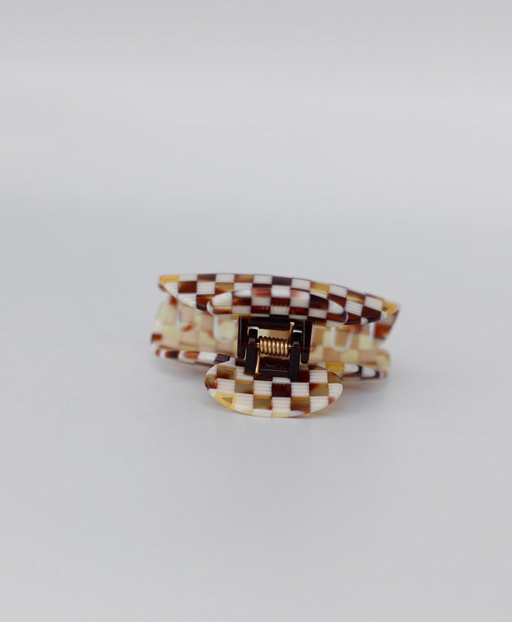 Haarklammer CARMELLA (M) aus Acetat - Karo