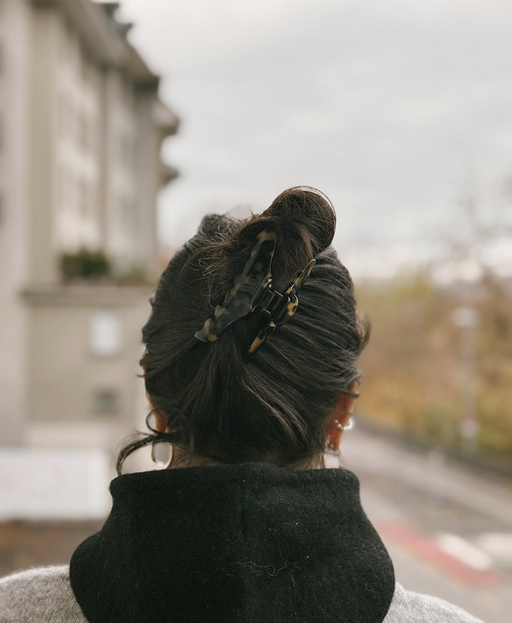 Haarklammer CLAIRE (L) aus Acetat - Tortoise