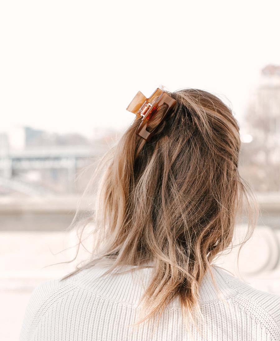 Haarklammer FRIDA aus Acetat - Caramel - Clomes - clomes