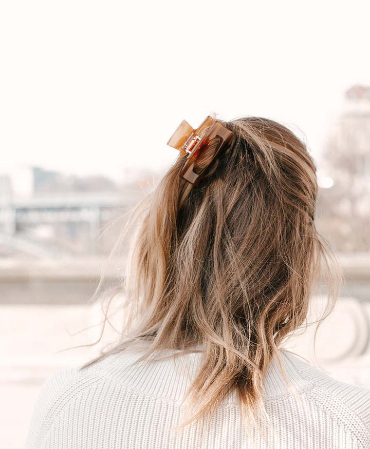 Haarklammer FRIDA aus Acetat - Caramel - Clomes - clomes