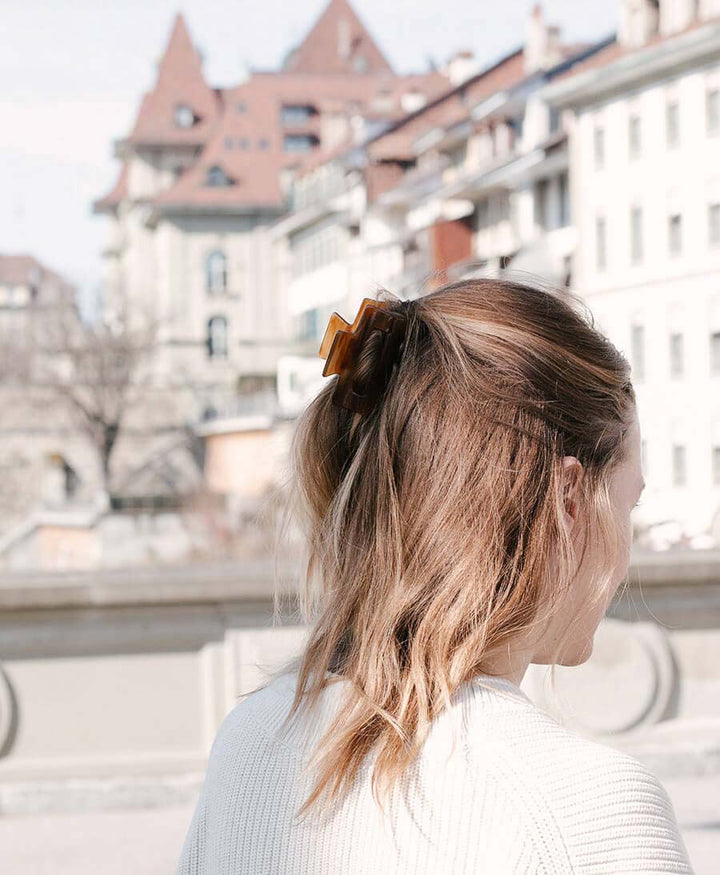 Haarklammer FRIDA aus Acetat - Caramel - Clomes - clomes