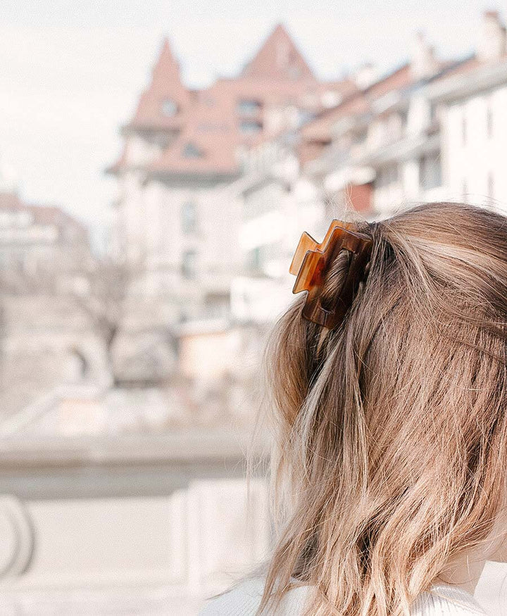 Haarklammer FRIDA aus Acetat - Caramel - Clomes - clomes